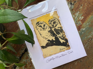 Golden Moon Barn Owl - Original Painting & Print