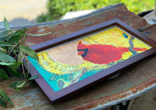 Load image into Gallery viewer, Red Cardinal Golden Sun - Framed Archival Print
