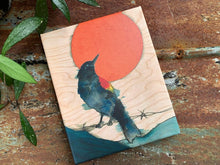Load image into Gallery viewer, Red Winged Blackbird Copper Moon - Canvas Print